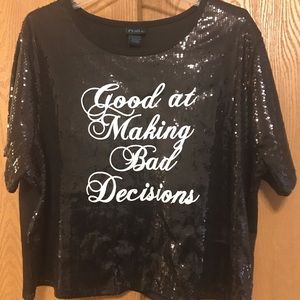 Rue 21 sequins crop top size 2X